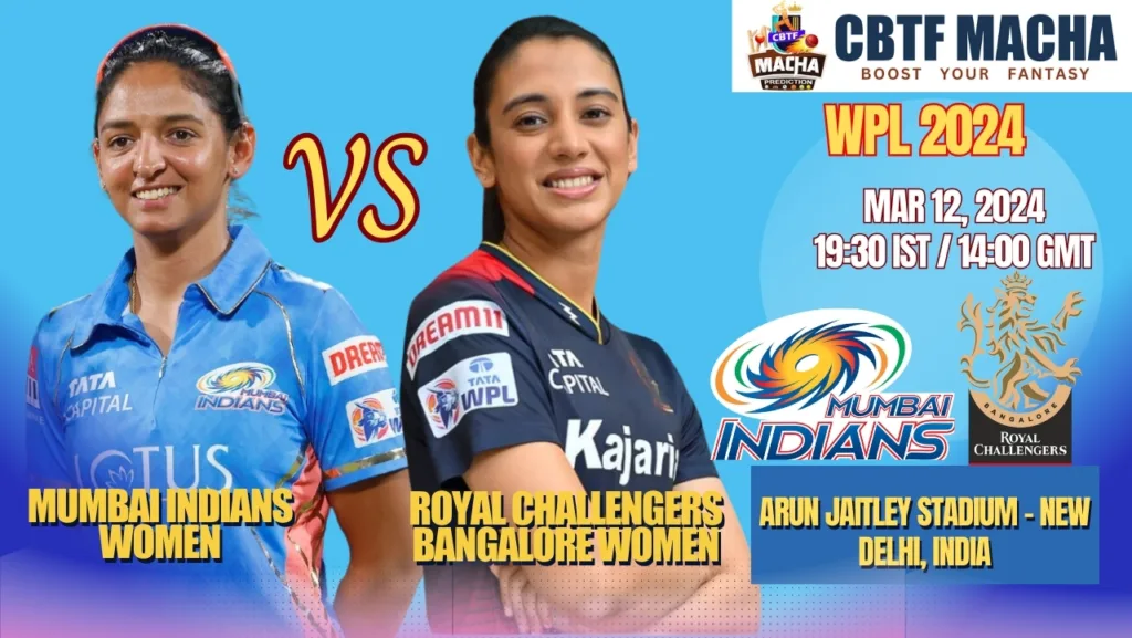 Mumbai Indians vs Royal Challengers Bangalore Women Today Match Prediction & Live Odds - WPL 2024