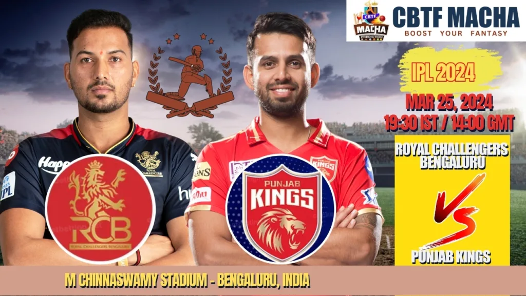 RCB vs PBKS Today Match Prediction & Live Odds - IPL 2024