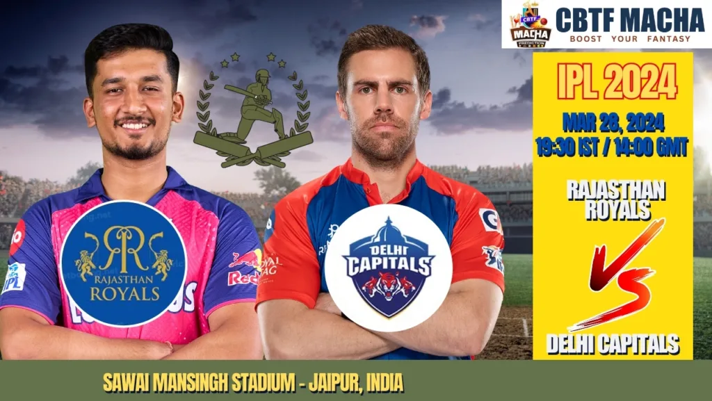 RR vs DC Today Match Prediction & Live Odds - IPL 2024