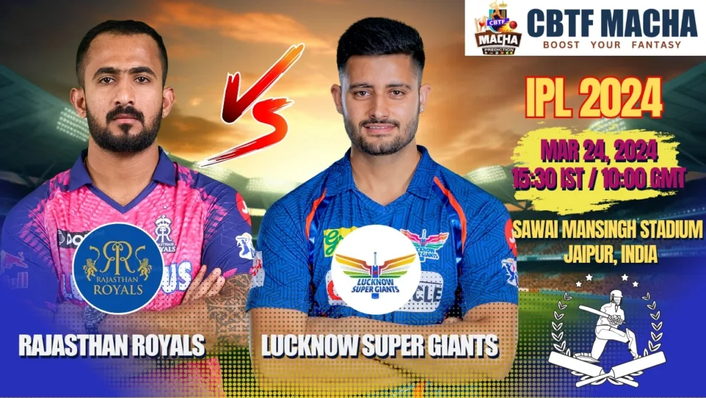 RR vs LSG Today Match Prediction & Live Odds - IPL 2024