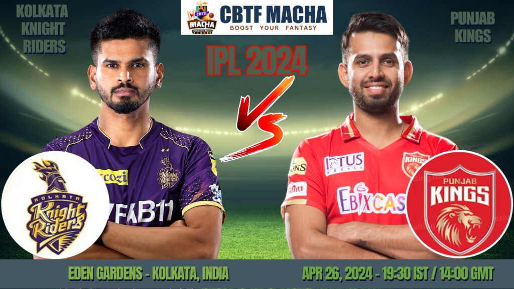 KKR vs PBKS Today Match Prediction & Live Odds - IPL 2024