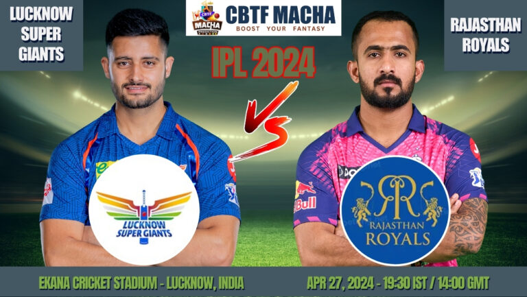 LSG vs RR Today Match Prediction & Live Odds - IPL 2024