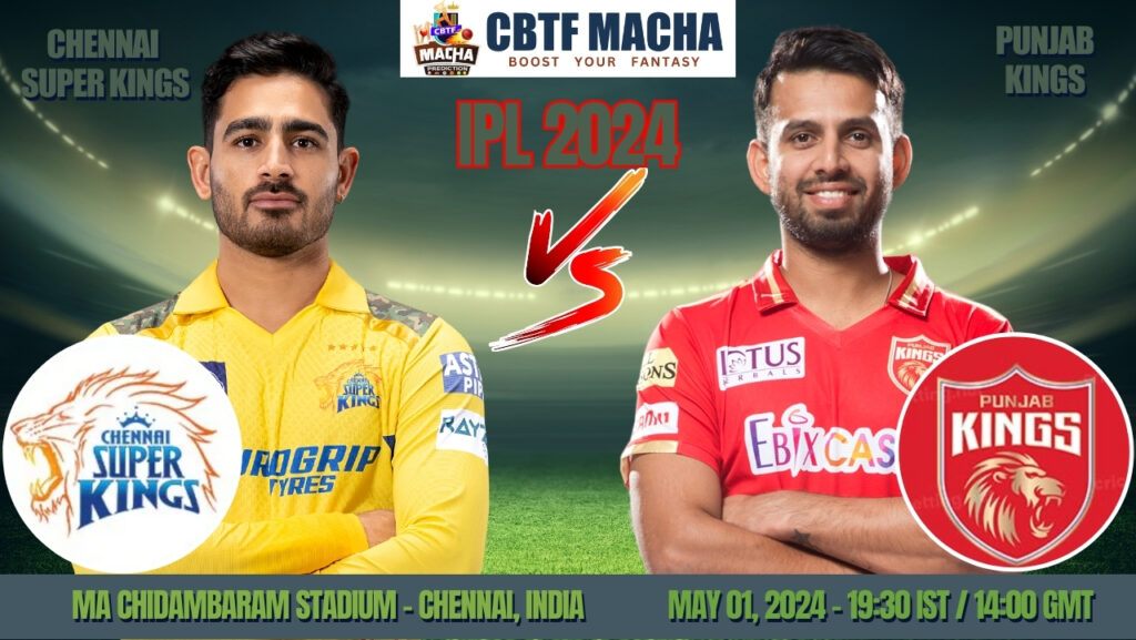 CSK vs PBKS Today Match Prediction & Live Odds - IPL 2024