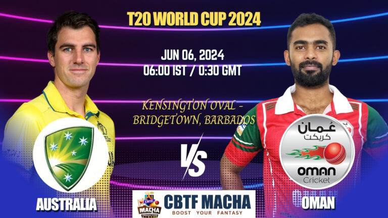 Australia vs Oman Match Prediction, Betting Tips & Odds - T20 World Cup 2024