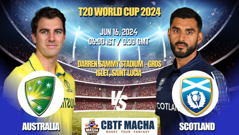 Australia vs Scotland Match Prediction, Betting Tips & Odds - T20 World Cup 2024