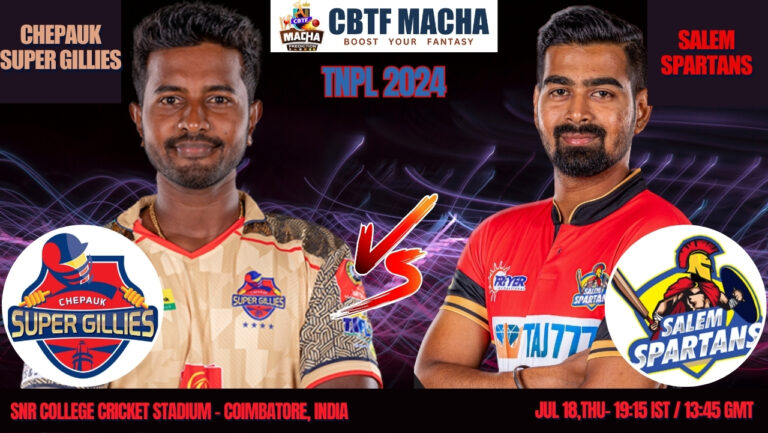 TNPL 2024: Match 17, SS vs CSG Match Prediction – Who will win today’s TNPL match between SS and CSG?