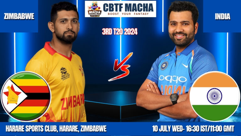 Zimbabwe vs India Match Prediction, 3rd T20I - CBTF MACHA ,Who will win today’s match between ZIM vs IND?