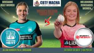 WBBL match between Brisbane Heat Women vs Melbourne Renegades Women