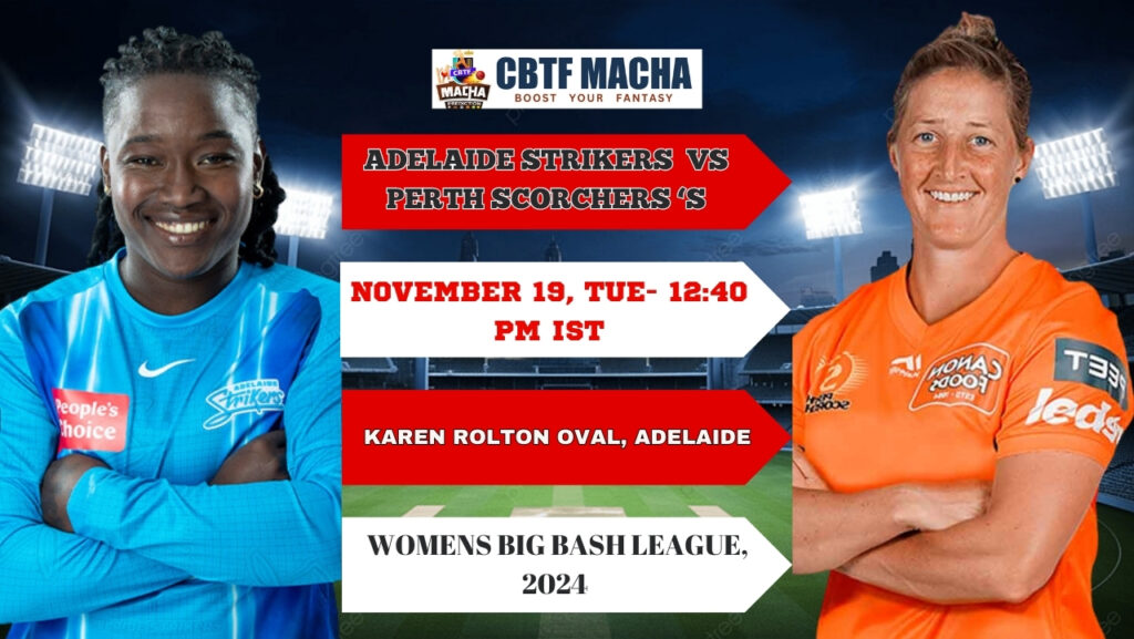 WBBL 2024: Match 32, AS-W vs PS-W Match Prediction – Who will win today’s WBBL match between Adelaide Strikers Women vs Perth Scorchers Women?