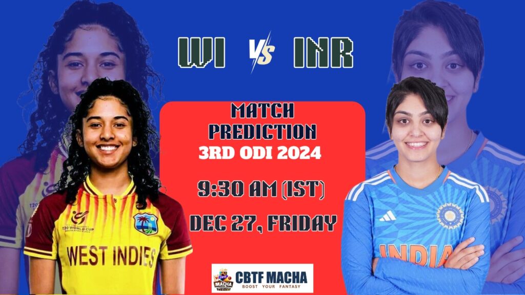 India Women vs West Indies Women Match Prediction - Who will win today’s 3rd ODI match between IND-W vs WI-W?