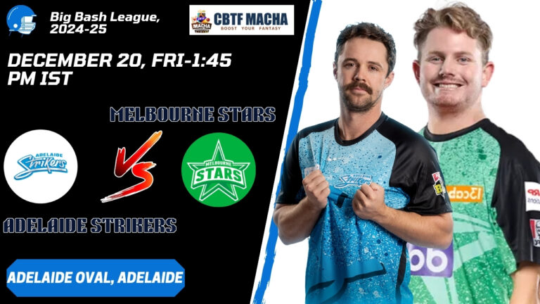 BBL 2024-2025: Match 6, STR vs STA Match Prediction – Who will win today’s BBL match between STR vs STA?