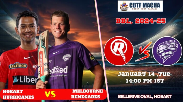 BBL 2024-2025: Match 34, HUR vs REN Match Prediction – Who will win today’s BBL match between HUR vs REN?