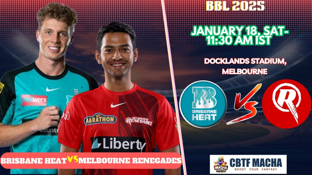 BBL 2025: Match 38, REN vs HEA Match Prediction – Who will win today’s BBL match between REN vs HEA?