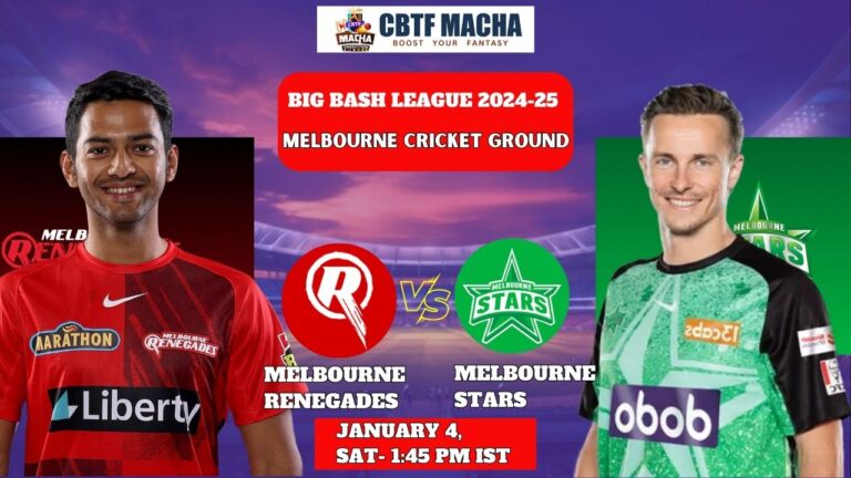 BBL 2024-2025: Match 23, REN vs STA Match Prediction – Who will win today’s BBL match between REN vs STA?