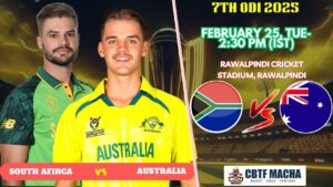 Champions Trophy 2025: Match 7, AUS vs SA Match Prediction – Who will win today’s Champions Trophy match between AUS vs SA?