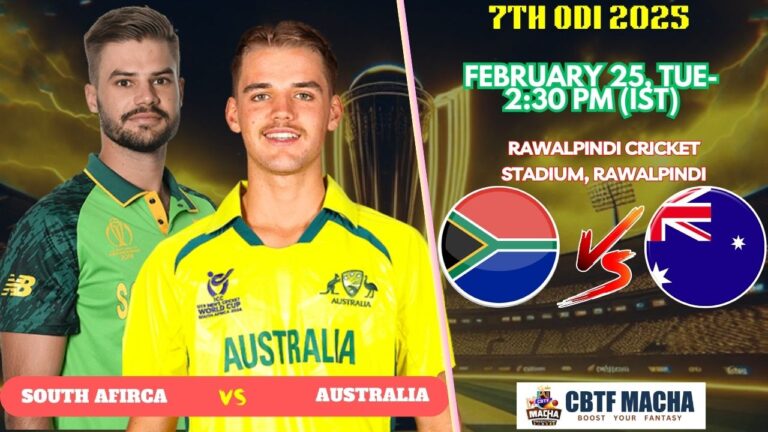 Champions Trophy 2025: Match 7, AUS vs SA Match Prediction – Who will win today’s Champions Trophy match between AUS vs SA?