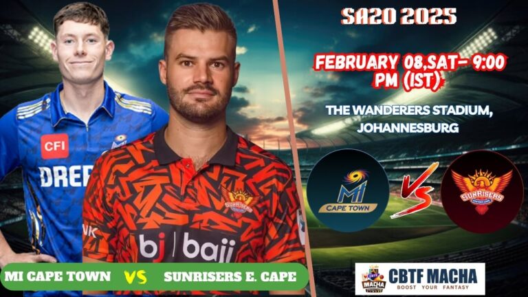 SA20 2025: Final, MICT vs SEC Match Prediction – Who will win today’s SA20 match between MICT vs SEC?