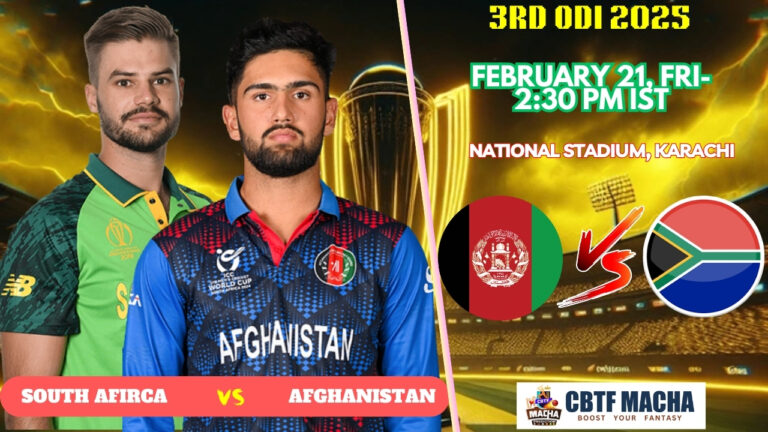 Champions Trophy 2025: Match 3, AFG vs SA Match Prediction – Who will win today’s Champions Trophy match between AFG vs SA?