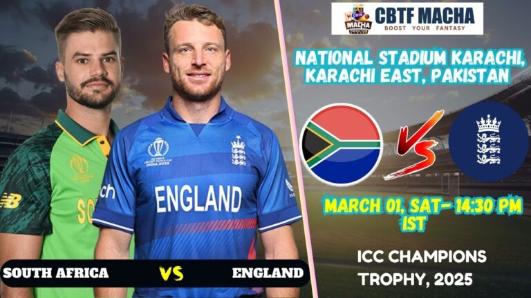 Champions Trophy 2025: Match 11, SA vs ENG Match Prediction – Who will win today’s Champions Trophy match between SA vs ENG?