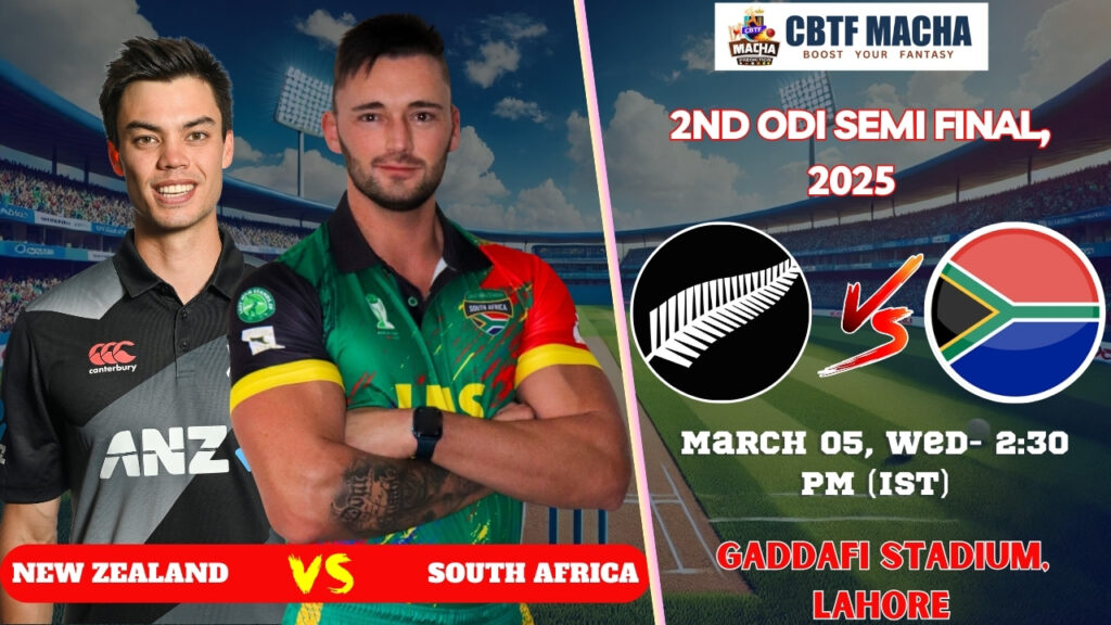 Champions Trophy 2025: Semi-Final 2, NZ vs SA Match Prediction – Who will win today’s Champions Trophy match between NZ vs SA?