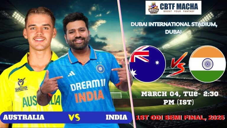 Champions Trophy 2025: Semi-final 1, IND vs AUS Match Prediction – Who will win today’s Champions Trophy match between IND vs AUS?