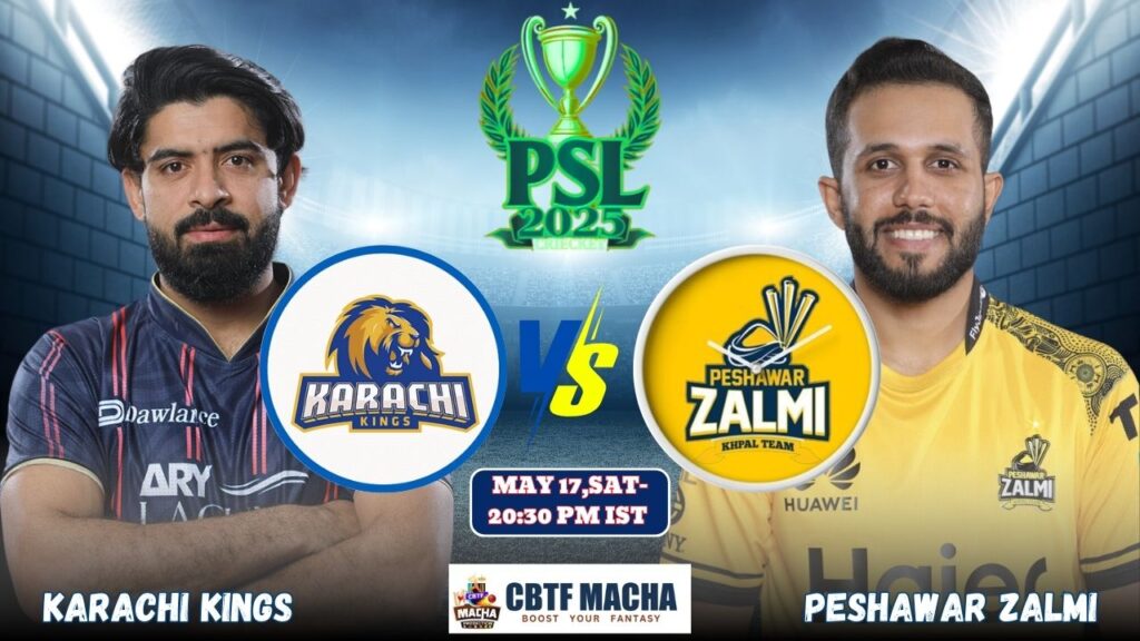 Peshawar Zalmi vs Karachi Kings, PSLT20, Today Match Prediction