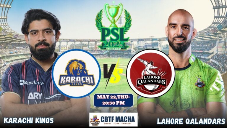Lahore Qalandars vs Karachi Kings, PSLT20, Today Match Prediction