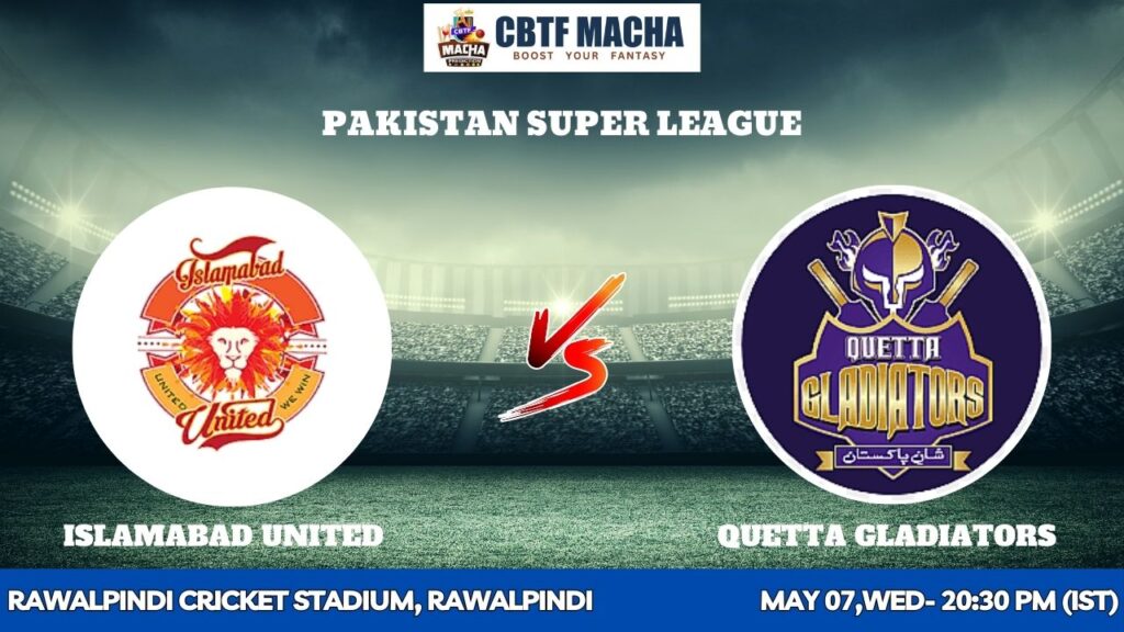 Islamabad United vs Quetta Gladiators, PSLT20, Today Match Prediction