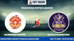 Islamabad United vs Quetta Gladiators, PSLT20, Today Match Prediction