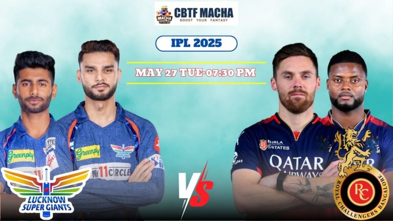 Lucknow Super Giants vs Royal Challengers Bengaluru, IPLT20, Today Match Prediction