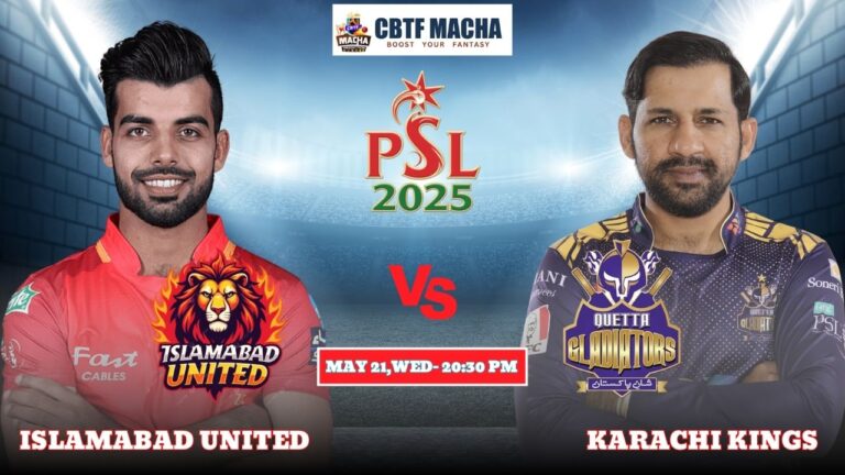 Quetta Gladiators vs Islamabad United, PSLT20, Today Match Prediction