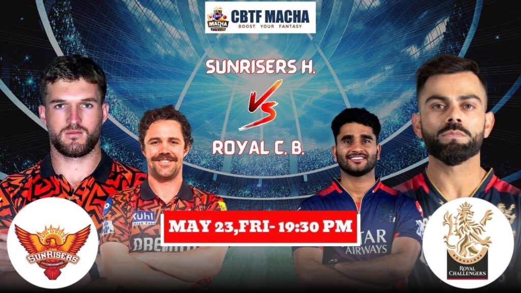 Royal Challengers Bengaluru vs Sunrisers Hyderabad, IPLT20, Today Match Prediction