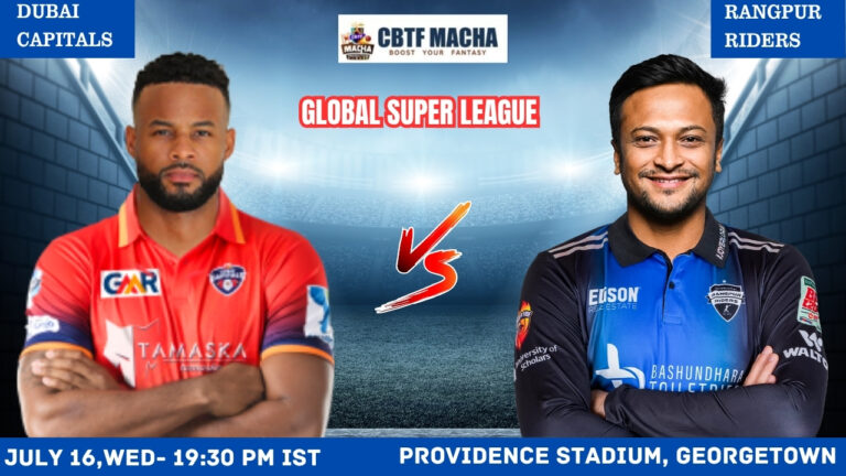 Dubai Capitals vs Rangpur Riders, GSL, Today Match Prediction