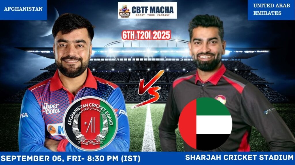 UAE T20I Tri-Series 2025: 6th T20I, AFG vs UAE Match Prediction – Who will win today’s match between AFG vs UAE?