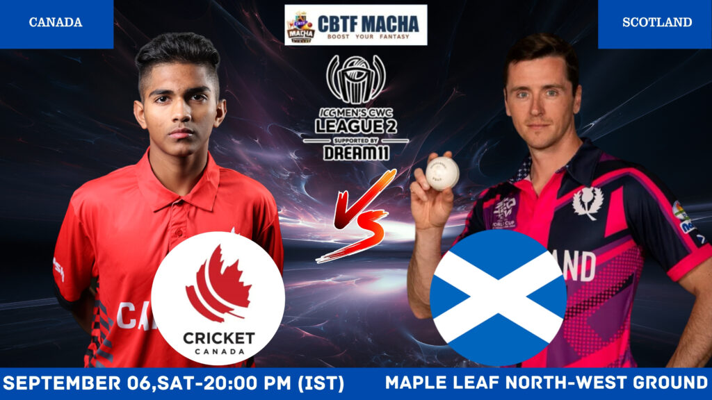 Canada vs Scotland, ICCCWCLT, Today Match Prediction