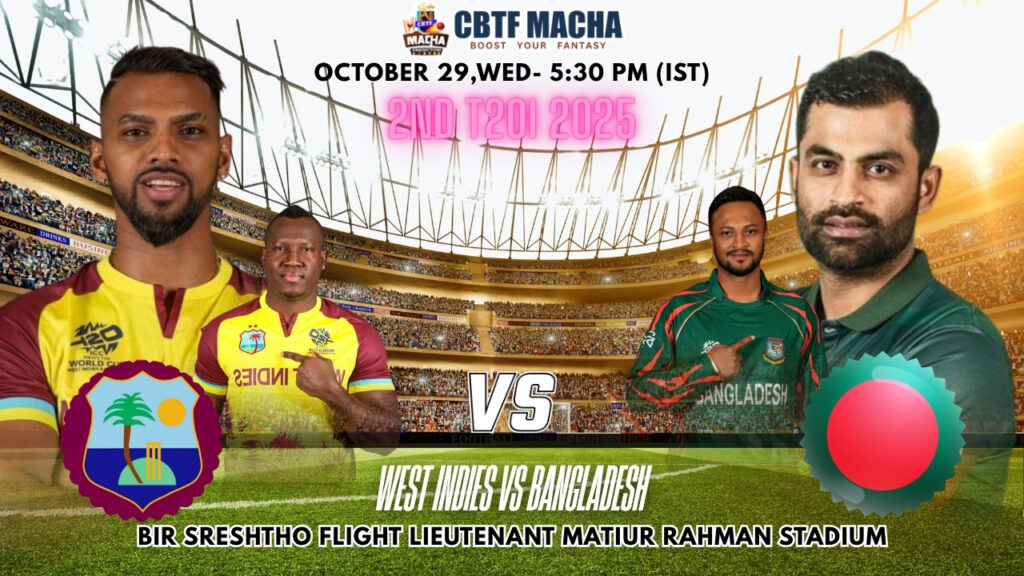 Bangladesh vs West Indies Prediction, 2nd T20I – Who will win today’s match between BAN vs WI?