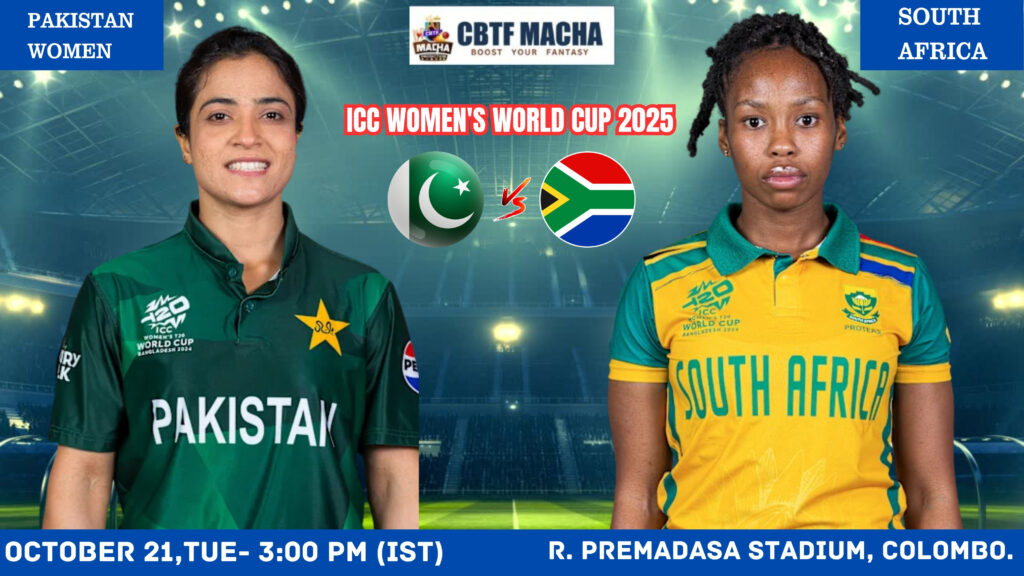Women's World Cup 2025: Match 22, South Africa Women vs Pakistan Women Match Prediction