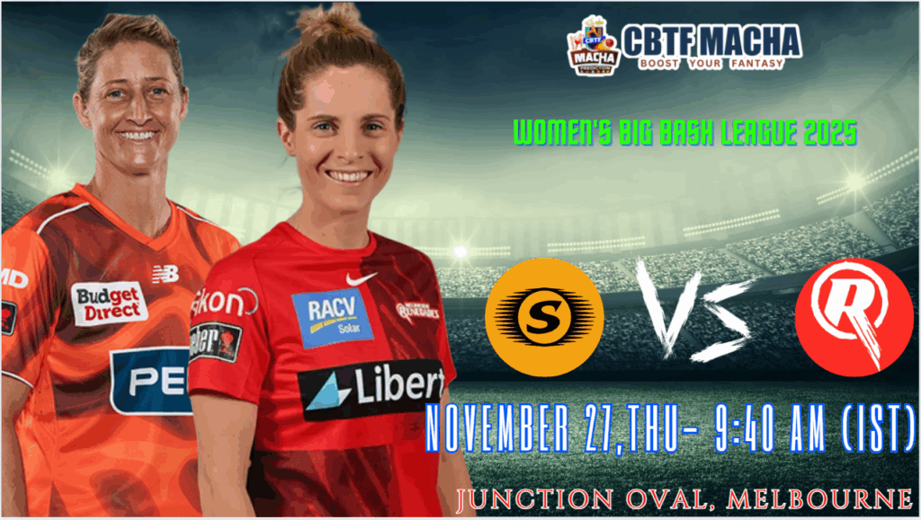 WBBL 2025: Match 25, MR W vs PS W Match Prediction – Who will win today’s WBBL match between Melbourne Renegades Women vs Perth Scorchers Women?