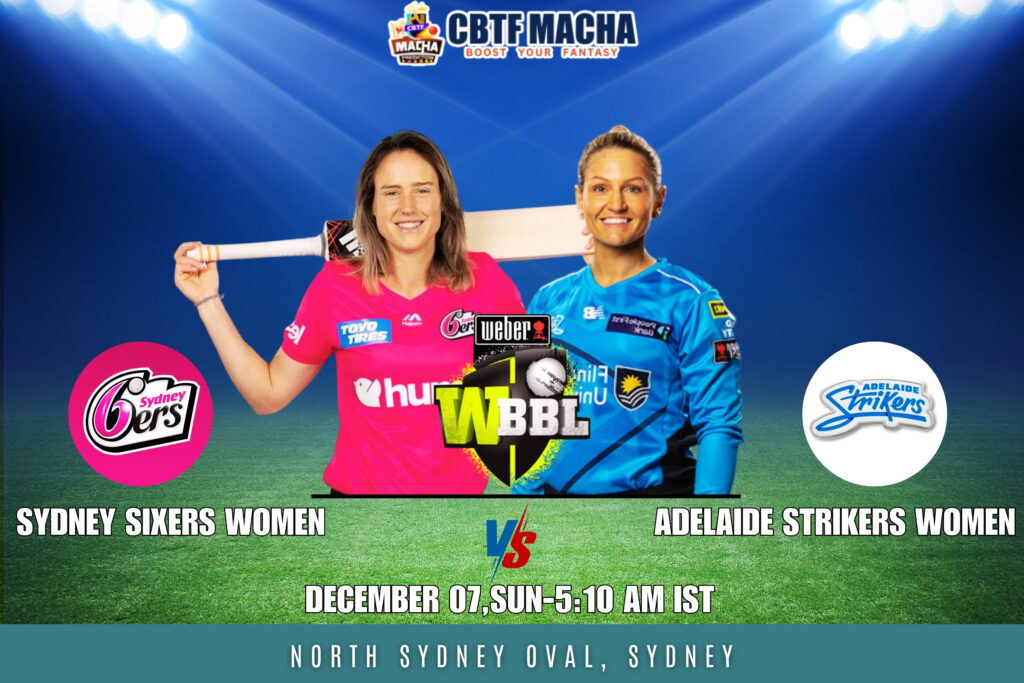 WBBL 2025: Match 40, SS W vs AS W Match Prediction – Who will win today’s WBBL match between Sydney Sixers Women vs Adelaide Strikers Women?