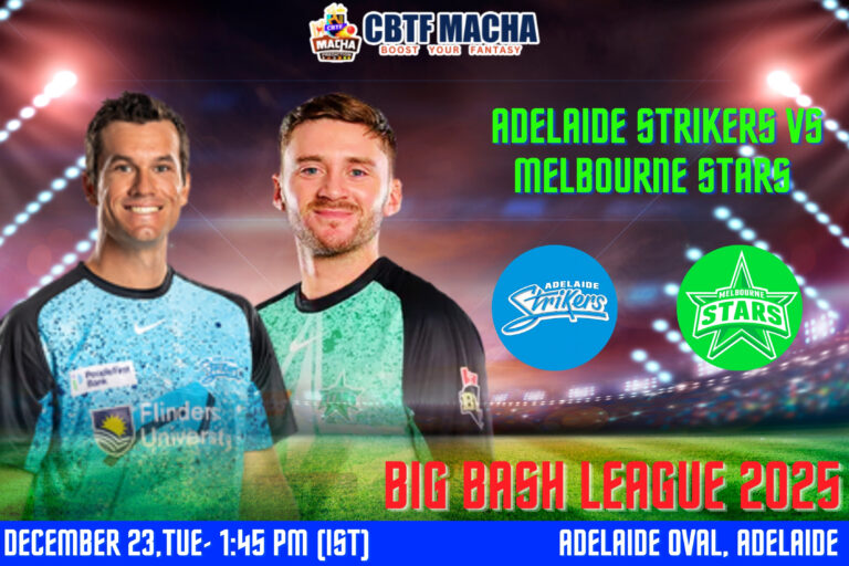 BBL 2025-26: Match 10, STR vs STA Match Prediction – Who will win today’s BBL match between Adelaide Strikers vs Melbourne Stars?