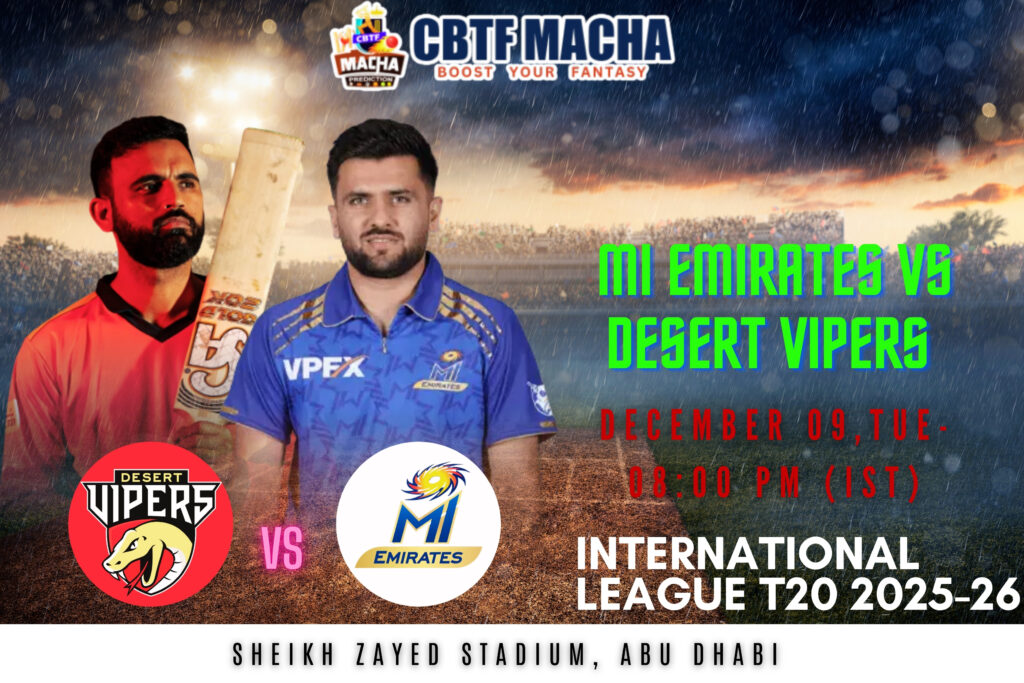 ILT20: Match 9, MIE vs DV Match Prediction – Who will win today’s ILT20 match between MIE vs DV?