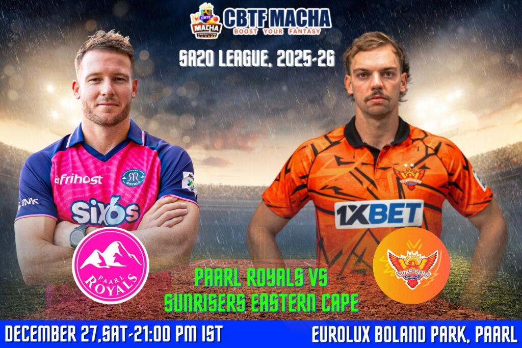 SA20 2025-26: Match 3, PR vs SEC Match Prediction – Who will win today’s SA20 match between Paarl Royals vs Sunrisers Eastern Cape?