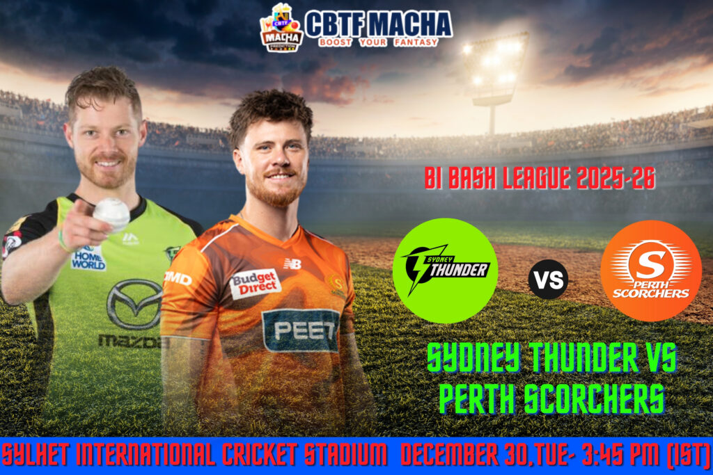 BBL 2025-26: Match 16, THU vs SCO Match Prediction – Who will win today’s BBL match between Sydney Thunder vs Perth Scorchers?