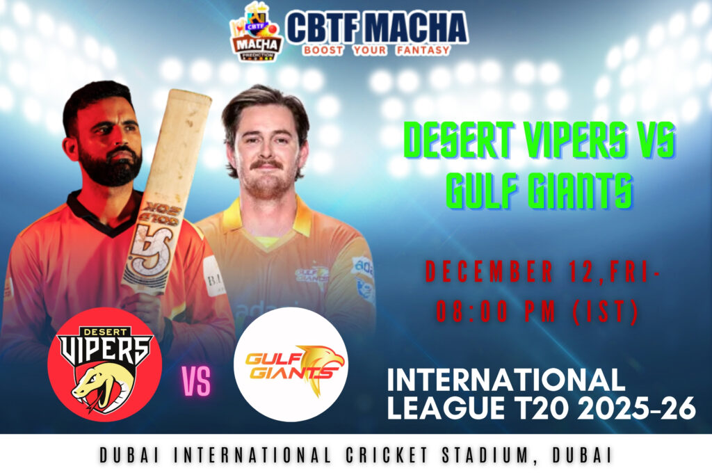 ILT20: Match 12, GG vs DV Match Prediction – Who will win today’s ILT20 match between GG vs DV?