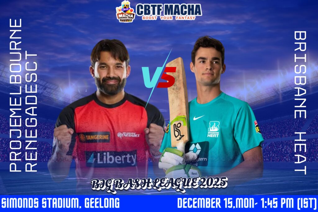 BBL 2025-26: Match 2, REN vs HEA Match Prediction – Who will win today’s BBL match between Melbourne Renegades vs Brisbane Heat?