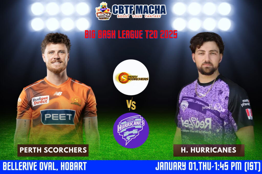 BBL 2025-26: Match 19, HUR vs SCO Match Prediction – Who will win today’s BBL match between Hobart Hurricanes vs Perth Scorchers?