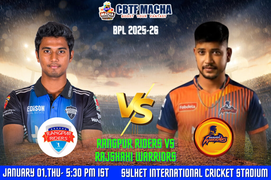 BPL 2025-26: Match 10, RGR vs RJW Match Prediction – Who will win today’s BPL match between Rangpur Riders vs Rajshahi Warriors?