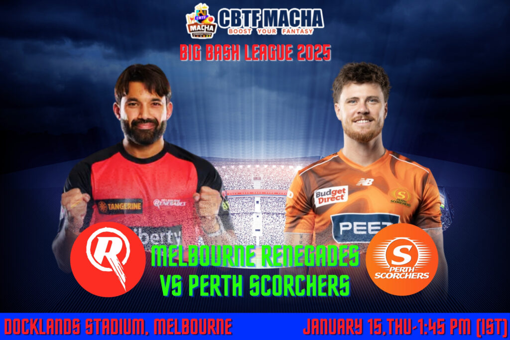 BBL 2025-26: Match 36, REN vs SCO Match Prediction – Who will win today’s BBL match between Melbourne Renegades vs Perth Scorchers?