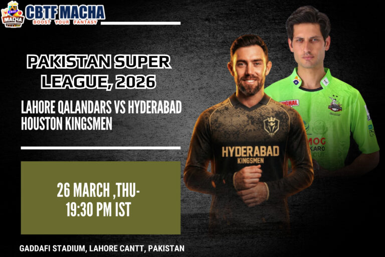 Lahore Qalandars vs Hyderabad Houston Kingsmen, PSLT20, Today Match Prediction​