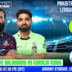 Lahore Qalandars vs Karachi Kings, PSLT20, Today Match Prediction